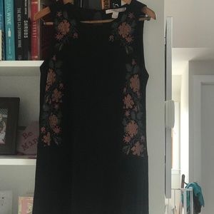 Little Black Embroidered Tunic/ Micro Dress